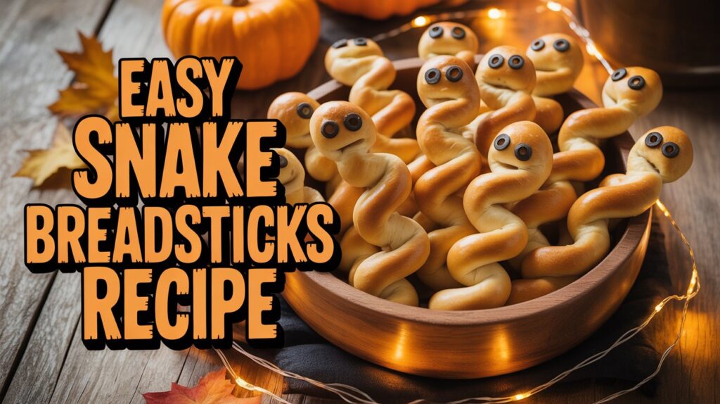 🐍 Easy Snake Breadsticks Recipe – Spooky Halloween Snack Idea